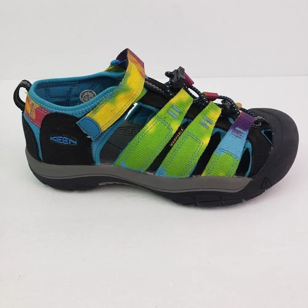 Keen Newport H2 Kids Size 3Y Rainbow Tie Dye Outdoors Fisherman Sandals Shoes